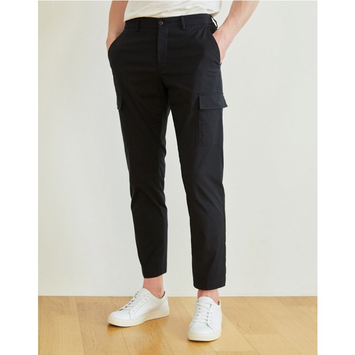 22SS [타임리스][감동팬츠]스트레이트 코튼 카고 블랙 치노 팬츠 MAPA2B943BK 대표 이미지 - 치노팬츠 추천