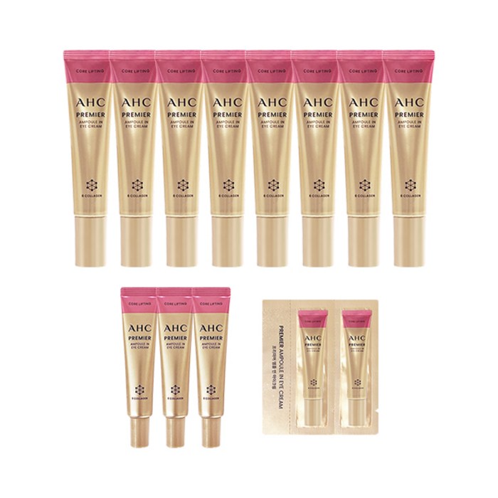 [홈쇼핑 최신상] AHC 아이크림 시즌 12 프리미어 앰플인 40ml 8개+12ml 3개+샘플2개