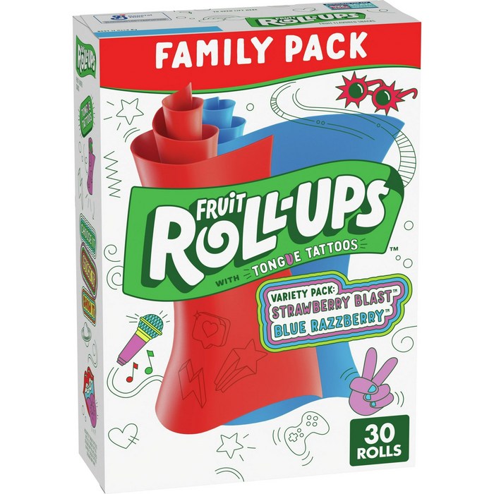 Fruit Roll Ups 프룻 롤업 버라이어티팩 30롤 패밀리팩, 425g, 1개 대표 이미지 - 업스 추천