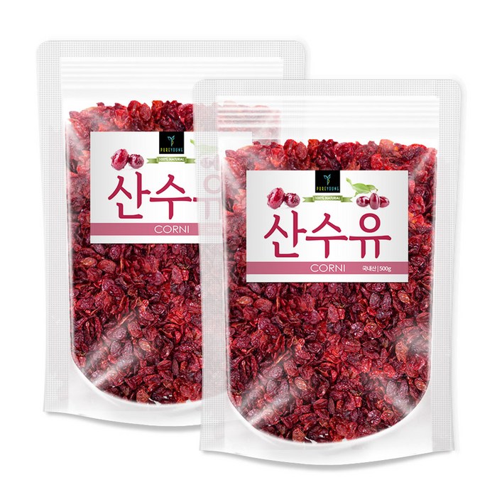 퓨어영 국산 산수유 500g 구례산, 2봉 대표 이미지 - 산수유 추천