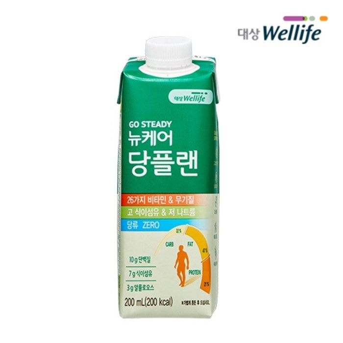 대상웰라이프 뉴케어 당플랜 아셉틱200mlx30팩 당뇨환자완전균형영양식 대표 이미지 - 당뇨식 추천
