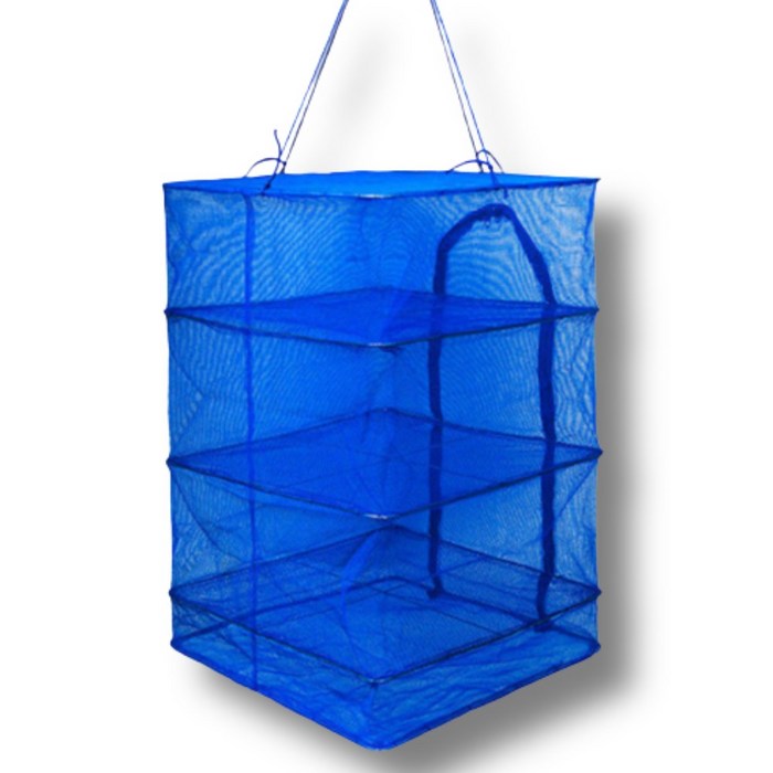 덕수샵 다용도 건조 파란 3단 건조망 걸이형 생선 농수산물 고추 야채 가정용 캠핑 식품 야외, 특대 50x50 대표 이미지 - 건조망 추천