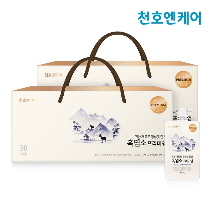 [천호엔케어]흑염소진액 프리미엄 100ml 30개입, 2박스 대표 이미지 - 흑염소 진액 추천