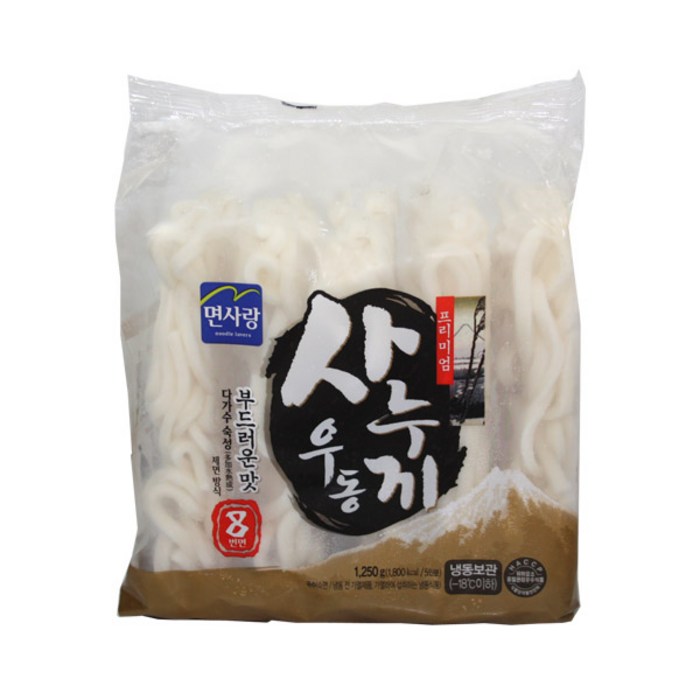 (무)(냉동)면사랑 프리미엄사누끼우동1250g, 1개 대표 이미지 - 사누끼 우동 추천