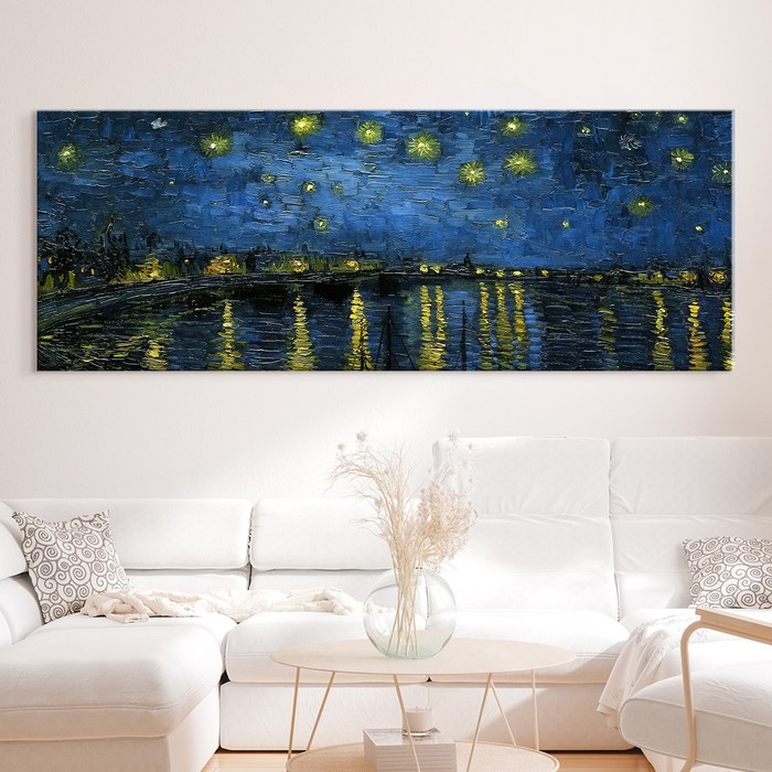 세계인기 명화그림 캔버스액자 41종 대형 와이드 홈카페 인테리어 거실 침실 카페 고흐 모네 그랜마모지스 몬드리안 시슬레 클림트 호퍼, 4. VG아를의 별이 빛나는 밤에