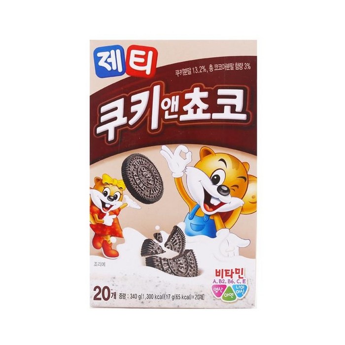 동서 제티 쿠키앤 쵸코, 2개, 340g 대표 이미지 - 코코아 파우더 추천