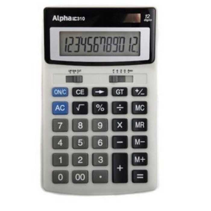 알파 12단 계산기 IC-310, 혼합 색상, 1개 대표 이미지 - 계산기 추천