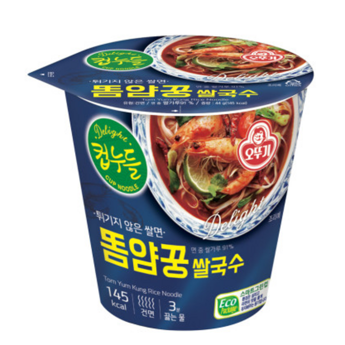 오뚜기 컵누들 똠얌꿍 쌀국수, 44g, 15개 대표 이미지 - 똠얌꿍 추천