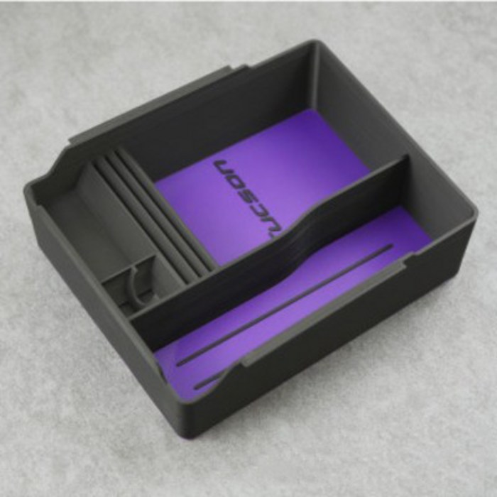 핏콘 투싼 NX4 컬러 콘솔트레이 박스 차량용 수납함, 4. Purple_Black(퍼플_블랙) 대표 이미지 - 투싼 NX4 차량용품 추천