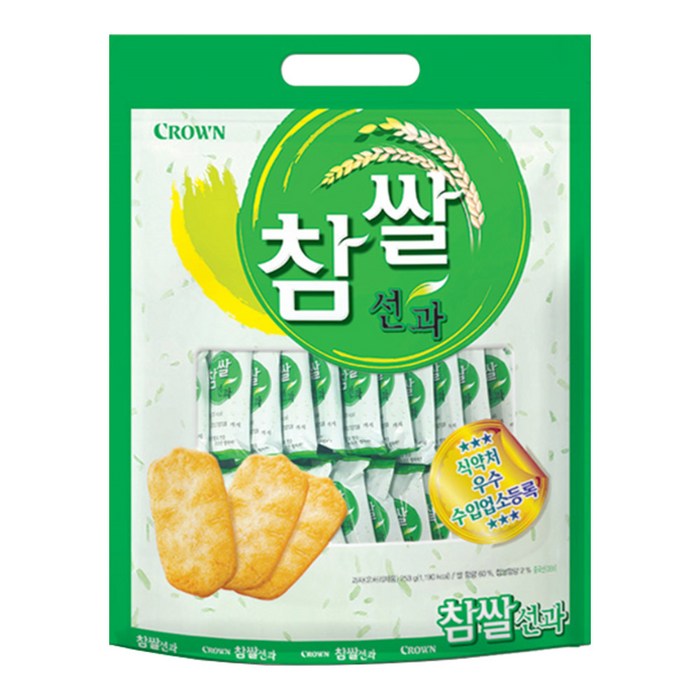 크라운제과 참쌀 선과, 253g, 2개 대표 이미지 - 사무실 과자 추천