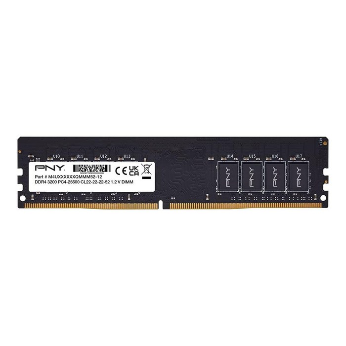 PNY 퍼포먼스 16GB DDR4 드램 3200MHz (PC4-25600) CL22 (2666MHz 2400MHz 2133MHz 호환) 1.2V 데스크탑 (DIMM) 컴퓨터 메, Eco Packaging_3200MHz, 1개 대표 이미지 - 램 16기가 추천