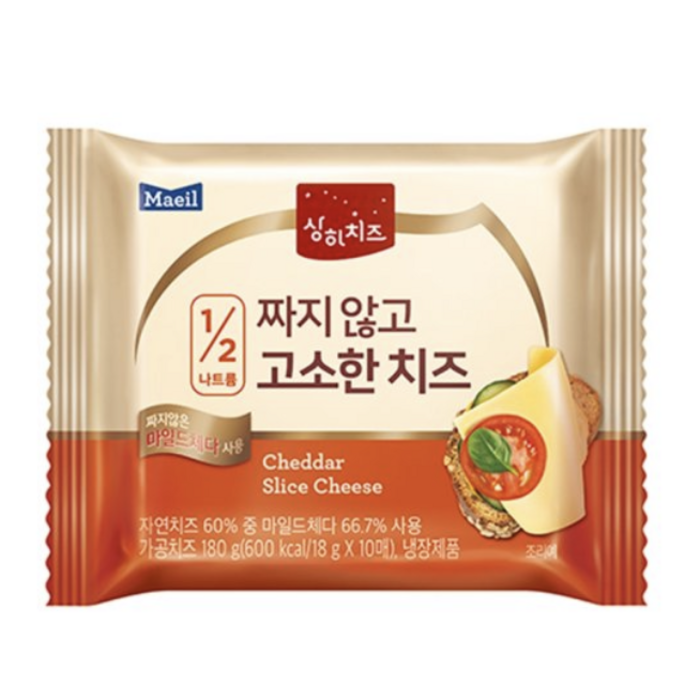 상하치즈 매일 짜지않고 고소한 치즈 180g(30매), 30매입, 180g 대표 이미지 - 상하치즈 추천