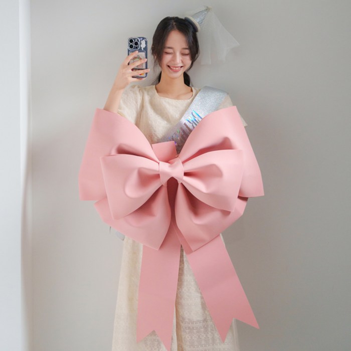 키치셀럽 글램 빅 리본 생일 이벤트 연말파티 대형리본 웨딩카 매장 인테리어 데코리본