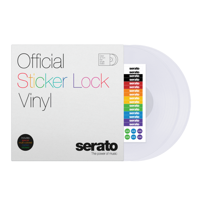 [12인치 세라토 바이닐] Serato Control Vinyl : Sticker Lock Clear Vinyl (Pair) 대표 이미지 - 레코드 러너 추천