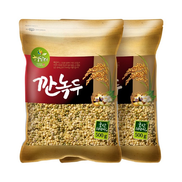 현대농산 국산 깐녹두 1kg (500gx2봉), 2봉지, 총 1kg(500g*2) 대표 이미지 - 녹두전 추천