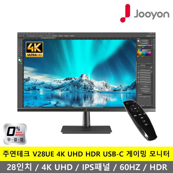 주연테크 V28UE 4K UHD HDR USB-C 28인치 IPS패널 60HZ 게이밍 모니터 -K-, V28UE 일반형 대표 이미지 - 주연테크 V28UE 추천