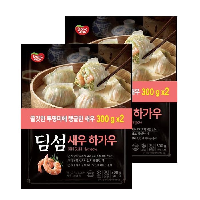 [정연푸드] 동원 딤섬 새우하가우 300gx2봉, 2개 대표 이미지 - 하가우 추천