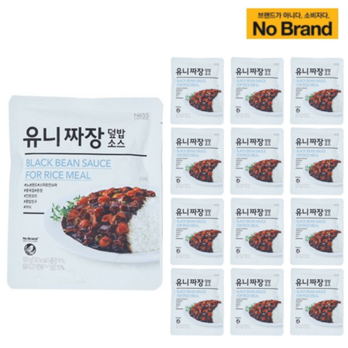 [노브랜드] 유니짜장 덮밥소스 100g x 12개 짜장밥 / 대표 이미지 - 유니짜장 추천