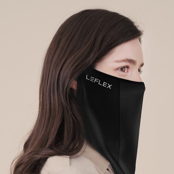 르플렉스 자외선 차단 골프 여성 남성 얼굴 햇빛 가리개 안면 스포츠 운동 마스크, 블랙 대표 이미지 - 자외선 차단 마스크 추천