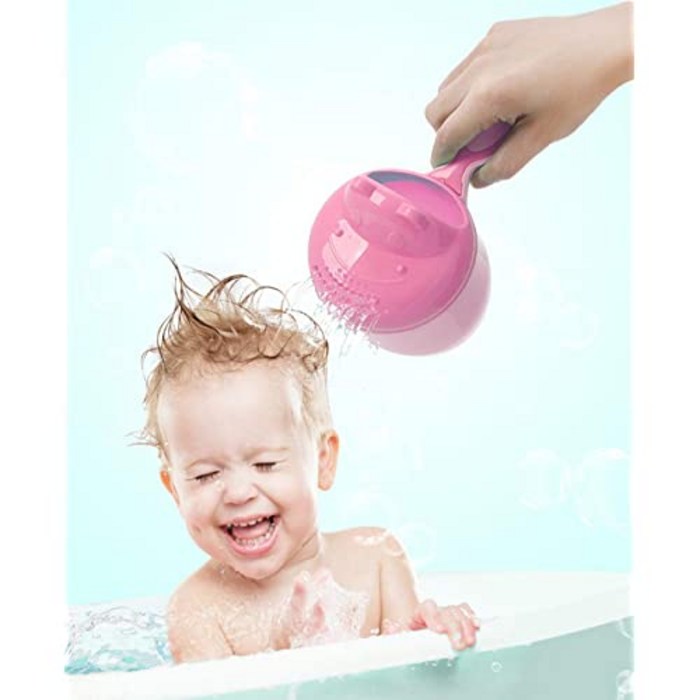 아기의 눈을 보호하는 세척 샴푸 주수 아기 린스 컵 베이비 샤워 주수 샴푸 컵 (핑크) (Pink), Pink