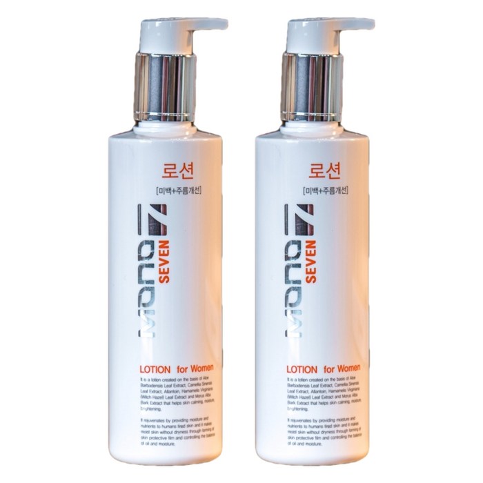 모노세븐 여성 미백 주름개선 기능성 기초 스킨 로션 세트 250ml 대용량 여드름 피부 스킨케어 피지 유수분밸런스 관리 어버이날 엄마 선물, 로션1개+로션1개세트 대표 이미지 - 엄마 화장품 추천