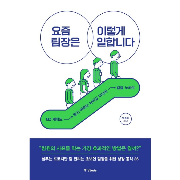 요즘 팀장은 이렇게 일합니다:MZ 세대도 믿고 따르는 뉴타입 리더의 일잘 노하우, 중앙북스, 백종화 대표 이미지 - MZ세대 트렌드 추천