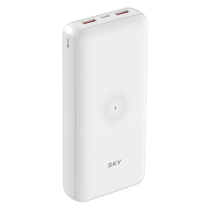 스카이 필 WX20 고속충전 PD 대용량 무선 보조배터리 20000mAh 멀티단자 화이트 SKY-WX20PD 대표 이미지 - 대용량 보조배터리 추천