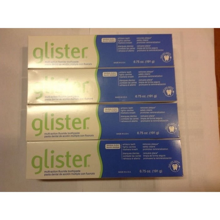 Glister Amway 멀티 액션 불소 치약 4-6.75oz 각 세트, 1