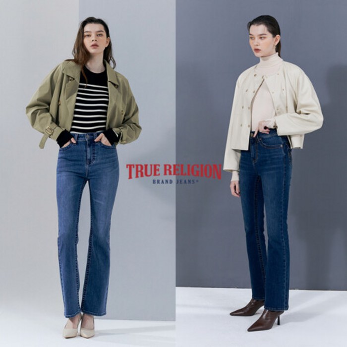트루릴리전 22FW 여성 USA코튼 블렌디드 뉴핏 REBECCA 데님 2종 (플레어핏) 대표 이미지 - 플레어핏 바지 추천