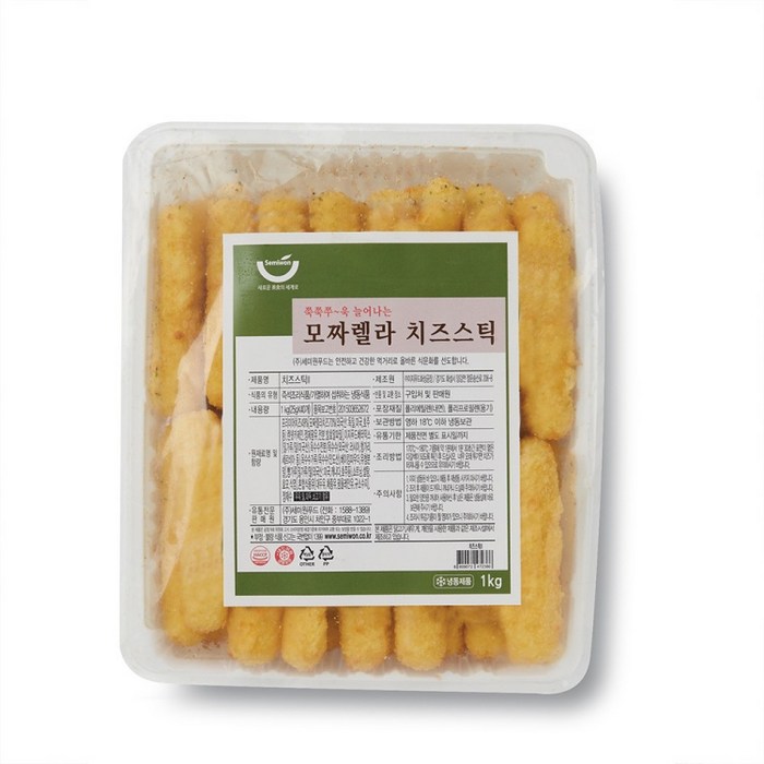 냉동 치즈스틱 2kg (25g 40개) 2팩 에어프라이어 오븐 모짜렐라 치즈 가득 조리 가능 대표 이미지 - 에어프라이어 치즈스틱 추천