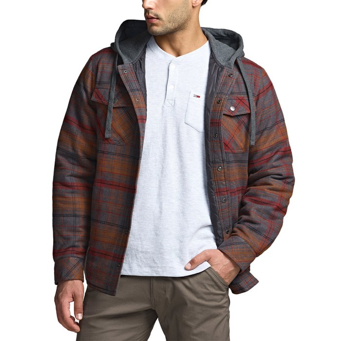 CQR 체크 후드 셔츠 남자 자켓 CQHOK729