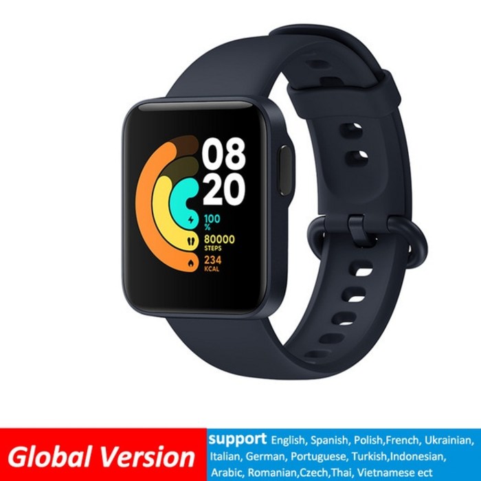 Xiaomi Mi Watch Lite 블루투스 스마트 워치 GPS 5ATM 방수 SmartWatch 피트니스 심박수 모니터 mi band Global Version, CHINA, Global-Blue