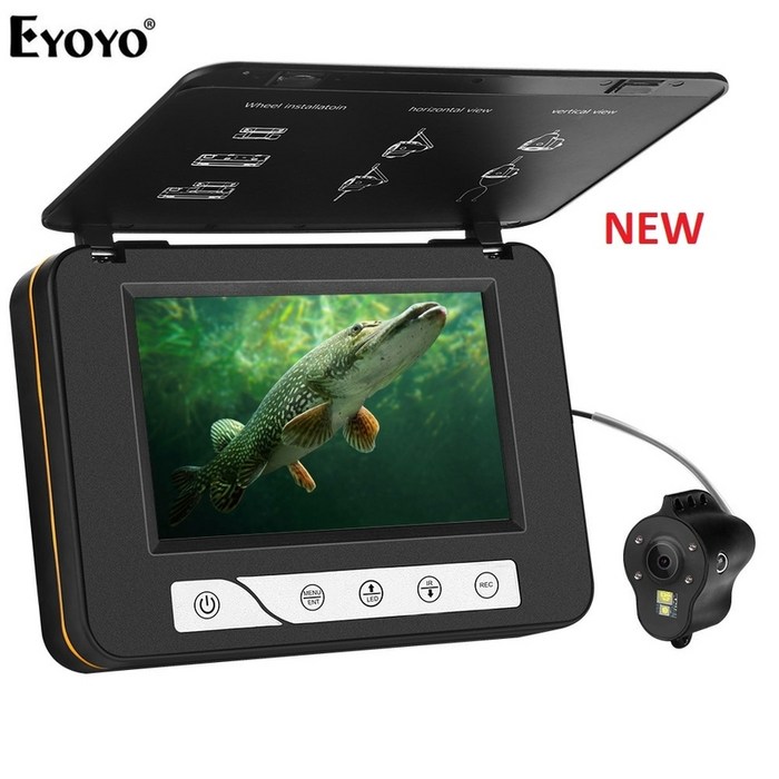 바다 낚시 수중 어탐기 어군 카메라 방수 파인더 Eyoyo ef15r 원래 30m 1000tvl 얼음 5 lcd 모니터 4pcs 적외선 2pcs 흰색 led 야간 투시경, 협력사, 15m 케이블dvr 포함 대표 이미지 - 1000R 모니터 추천