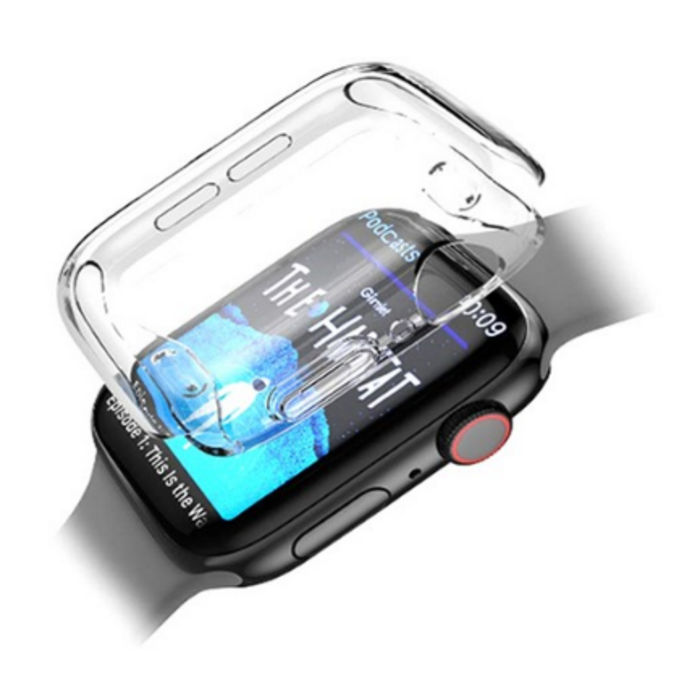 뷰씨 애플워치 풀커버 투명 젤리 케이스 44mm, 1개 대표 이미지 - 애플워치 SE 풀커버 케이스 추천