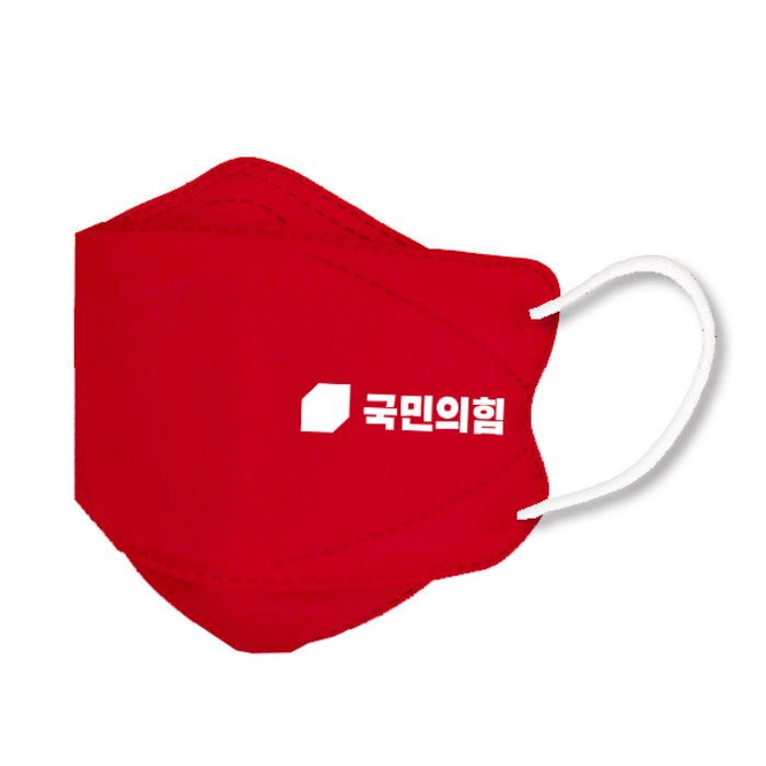 국민의힘 마스크 선거 유세 부드러운 빨간색 패션마스크 94 효율 100매 (25매벌크 X 4세트) 대표 이미지 - 국민의힘 추천