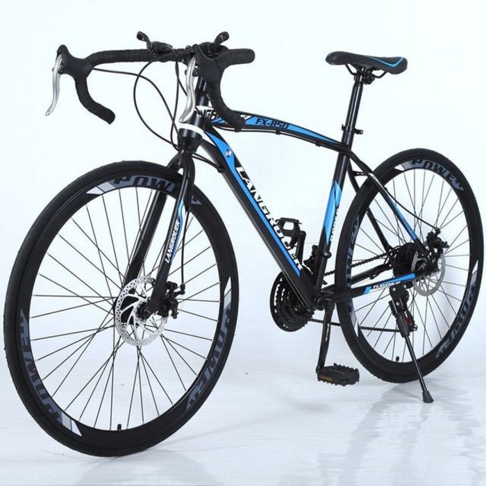 트렉로드자전거MACCE- 제조 로드 바이크 21 속도 26 인치 알루미늄 합금 듀얼 디스크 브레이크 자전거 남성