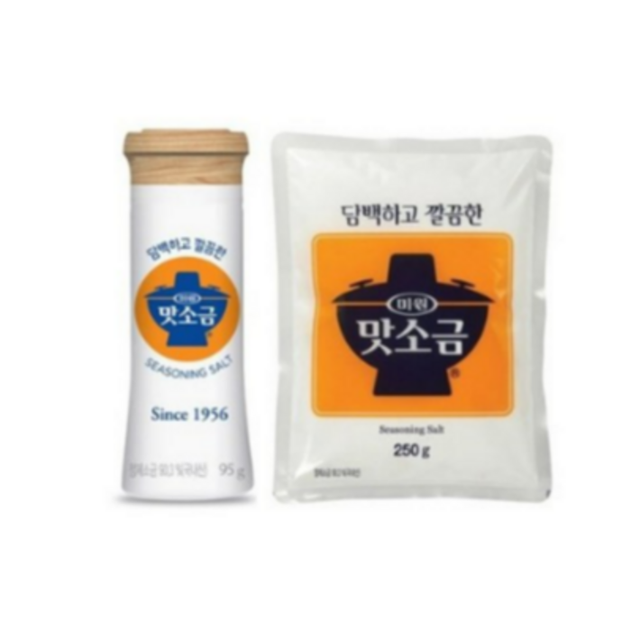 청정원 미원 맛소금 95g(용기형) + 250g(봉지형), 2개 대표 이미지 - 맛소금 추천
