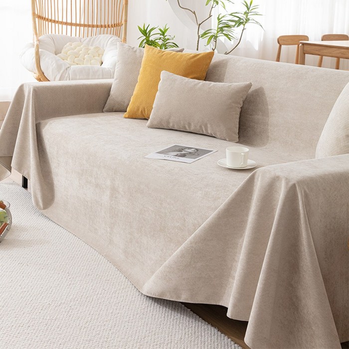 생활 방수 커버무드 논슬립 소파 커버 고양이 스크래치 방지, 1개, 베이지