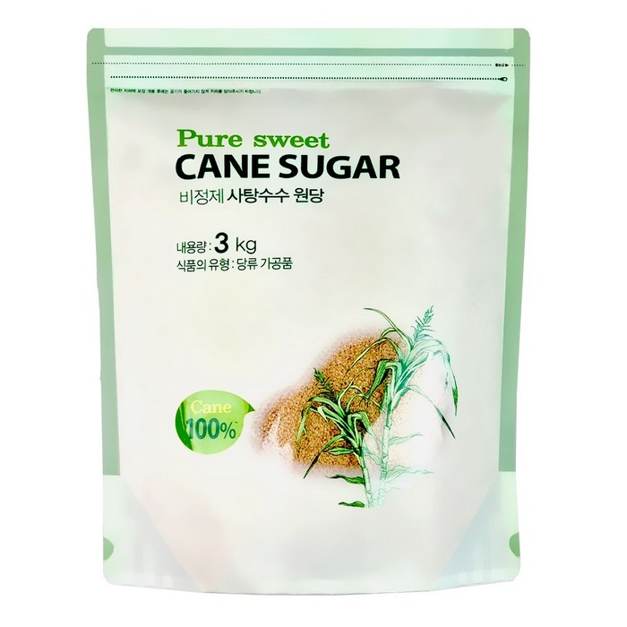퓨어스윗 비정제 사탕수수원당, 3kg, 1개 대표 이미지 - 원당 추천