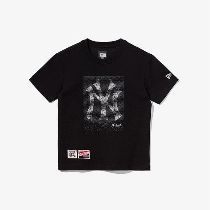 뉴에라키즈 AK평택 뉴에라키즈 뉴욕 양키스 요기 베라 X 뉴에라 쿠오트 로고 티셔츠 블랙12592371