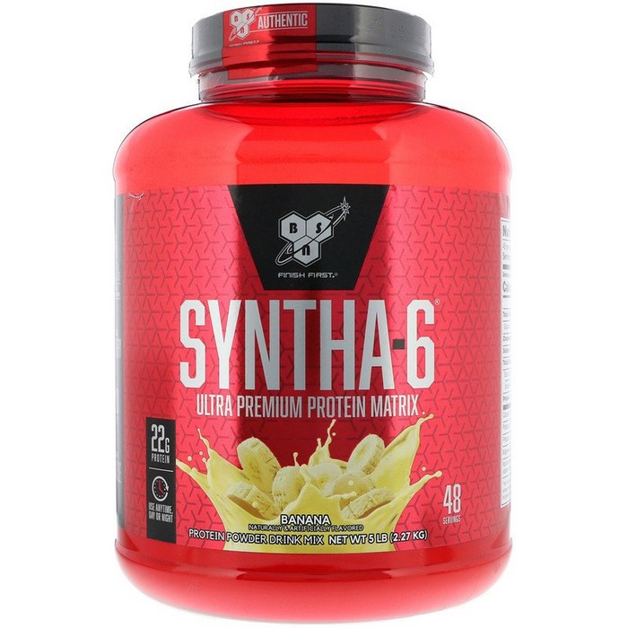 [1+1][2.27kg] BSN 신타 6 식스 Syntha-6 바나나 웨이 프로틴 유청 단백질 쉐이크 파우더 보충제, 2.27kg [1+1] 대표 이미지 - 신타6 아이솔레이트 추천