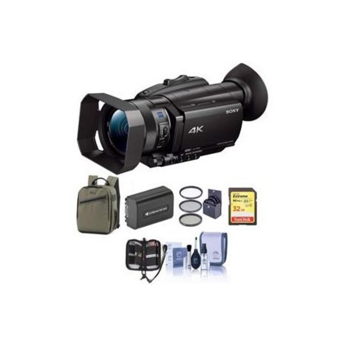 Adorama Sony FDR-AX700 4K Handycam Camcorder with 1 Sensor With Free Accessory Bundle FDRAX700B A, One Color_One Size, 상세 설명 참조0, 상세 설명 참조0