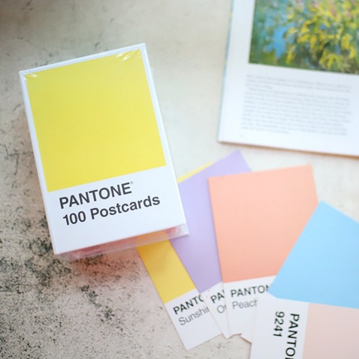 PANTONE 팬톤 엽서세트 100장 미국판 대표 이미지 - 팬톤 컬러칩 추천