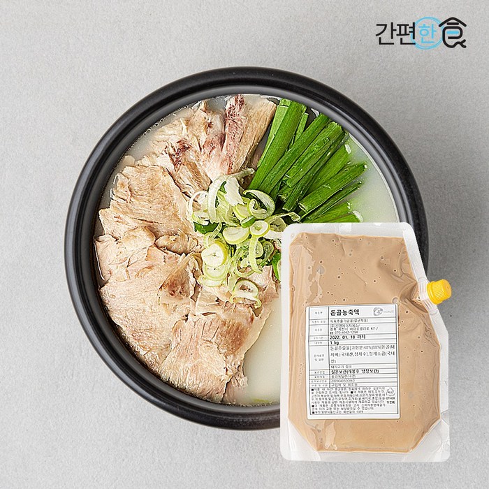 [간편한식] 국내산 돈골 농축액 1kg 60인분 돼지국밥 감자탕 짬뽕 순대국 즉석국 돼지뼈 맛집육수 즉석국 간편조리 대표 이미지 - 돼지국밥 추천