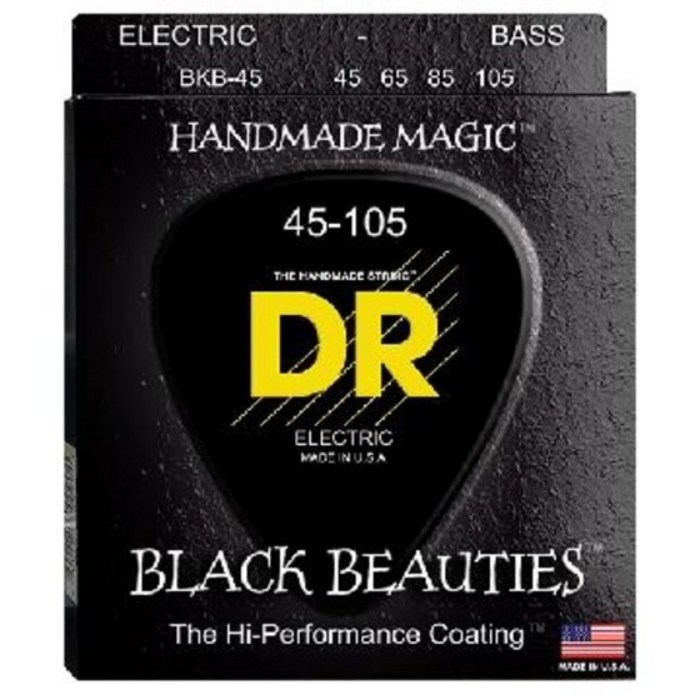 DR 4현 베이스줄 블랙 뷰티 Black Beauties/Coated Bass/45-105 대표 이미지 - 베이스 줄 추천