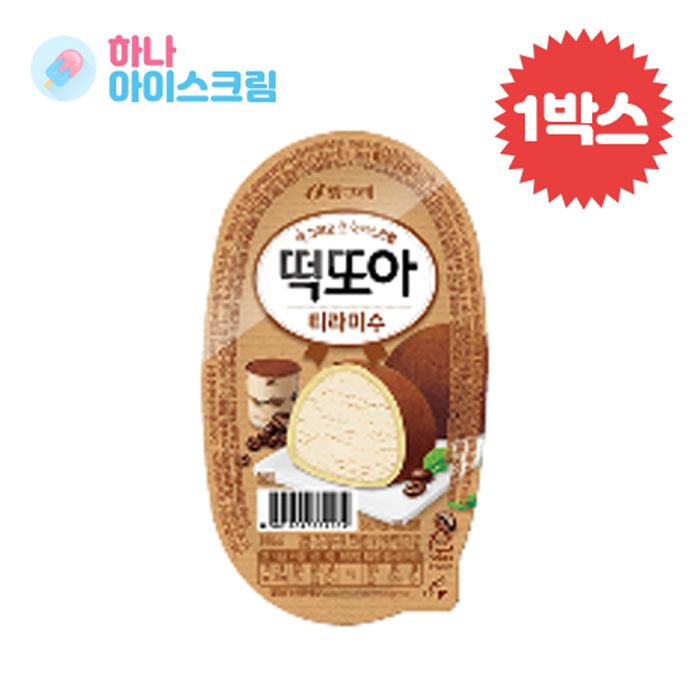 빙그레 떡또아 티라미수 24개 한박스 아이스크림, 85ml 대표 이미지 - 빵 아이스크림 추천