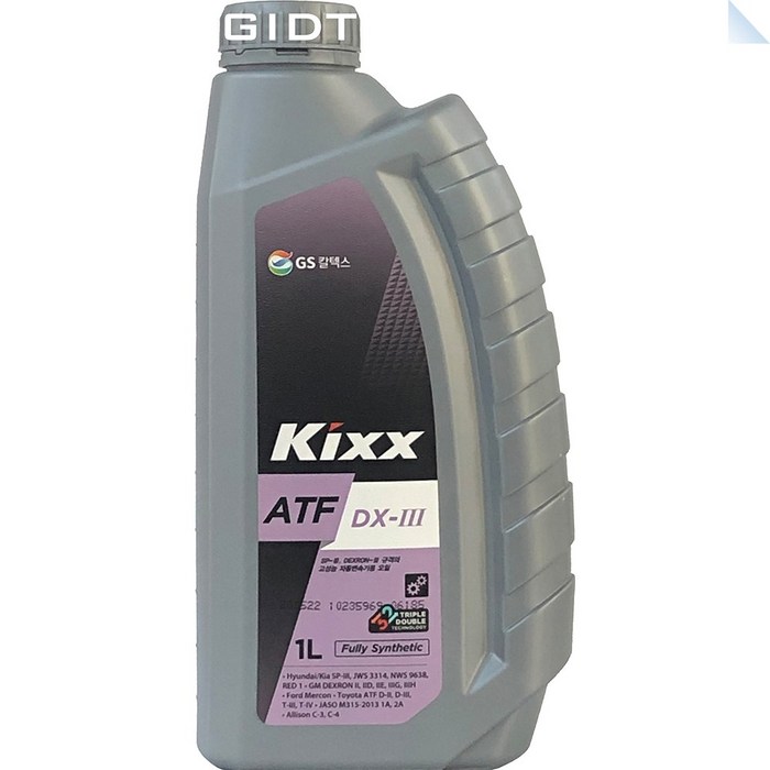 GS칼텍스 킥스 Kixx ATF DX3 1L DX-3 덱스론3 4단 5단 자동 변속기 오토 미션 합성 오일, 1통, Kixx ATF DX-3 1L 대표 이미지 - 미션오일 추천