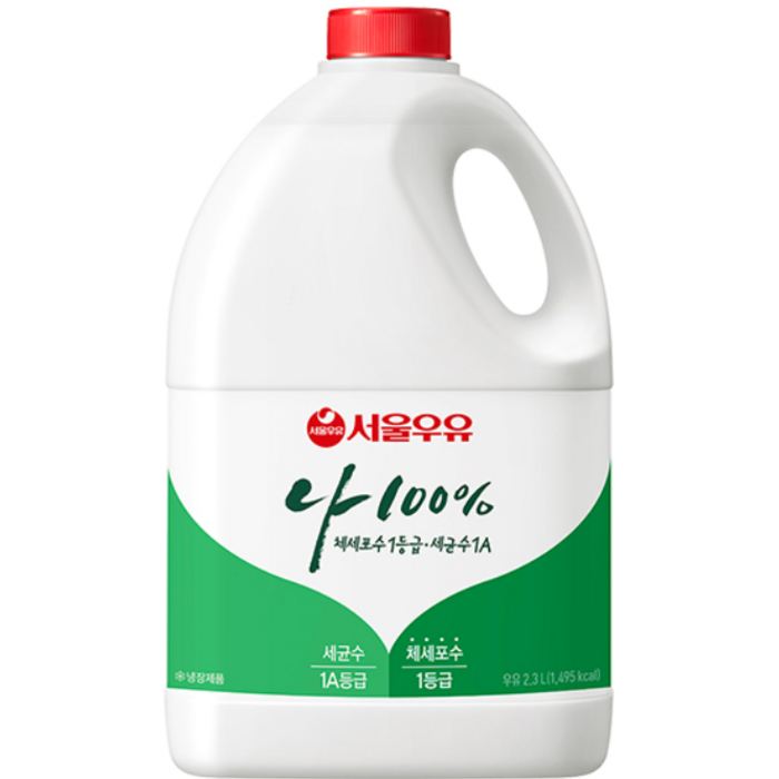 서울우유 흰우유 2300ml, 2.3L, 4개 대표 이미지 - 밀크 추천