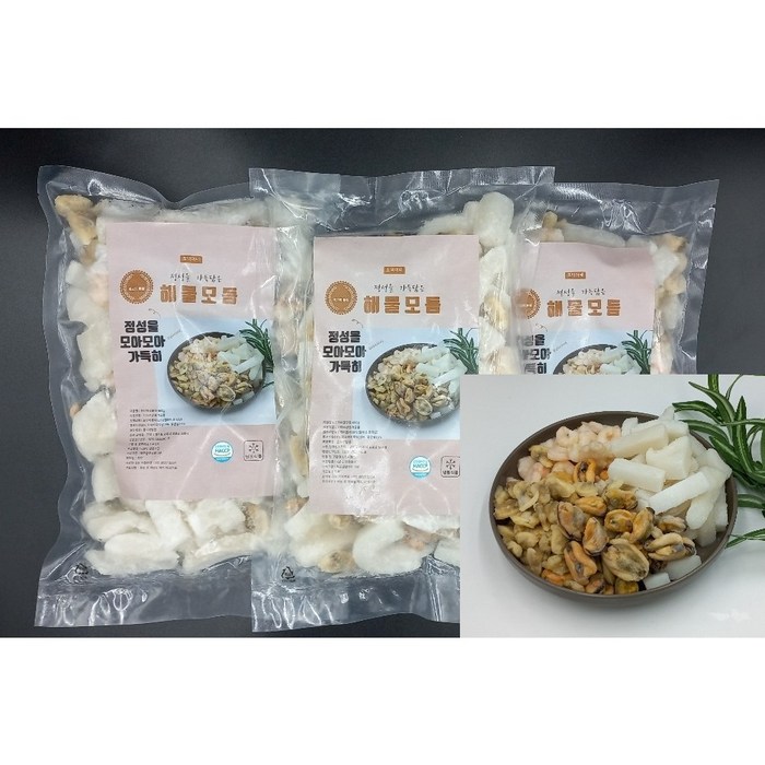 조덕이네 해물모듬 600g x 3개(1.8kg) 간편조리손질해물 다용도해물모듬 라면용해물모듬 찌개용해물모듬, 3개 대표 이미지 - 해물 파스타 추천