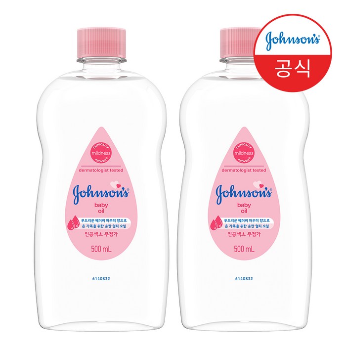 존슨즈 베이비 레귤러 오일 500ml X 2개, 500ml, 2개